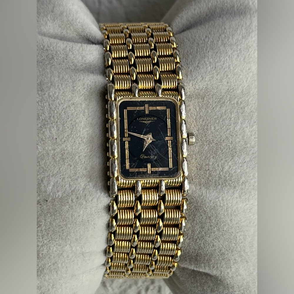 Longines chain bracelet Gold Plated ladies watch.